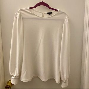 Express white L long sleeve top NWOT